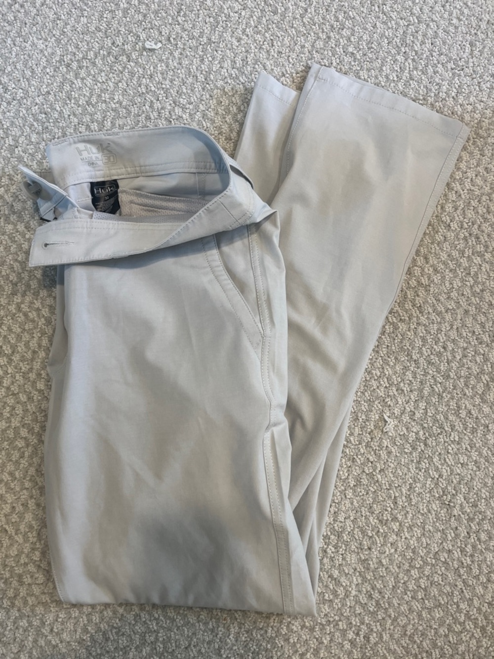 Huk Light Gray Comfort Performance Pants